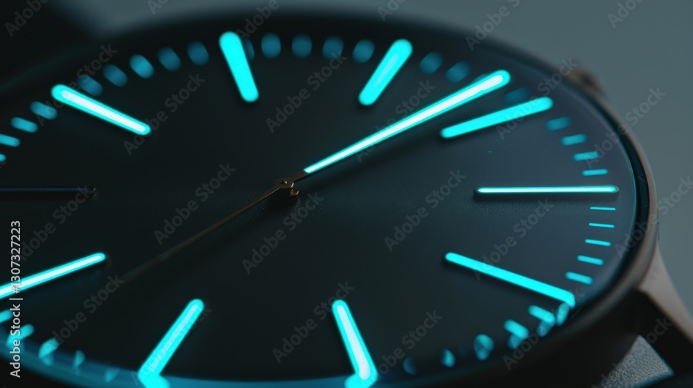 Elegant Luminous Watch Face Glowing in the Dark with High-End Vibe Elegant Luminous Watch Face Glowing in the Dark with High-End Vibe