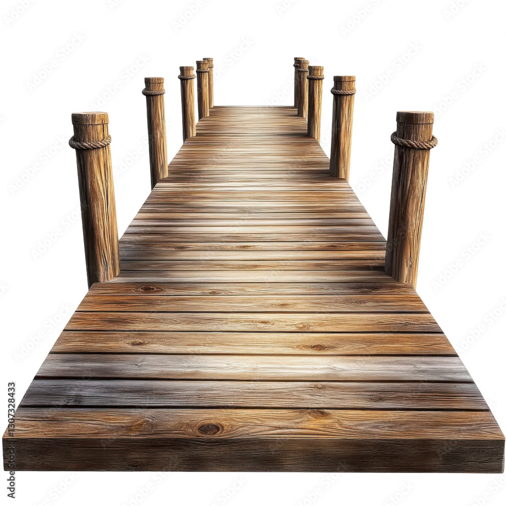 Wooden pier isolated on transparent background Wooden pier isolated on transparent background