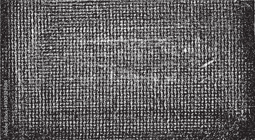 Vector fabric texture. Distressed texture of weaving fabric. Grunge background. Abstract halftone vector illustration. Overlay to create interesting effect and depth. Black isolated on white. EPS10.