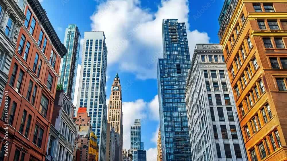 City View with Modern and Classic Buildings City View with Modern and Classic Buildings