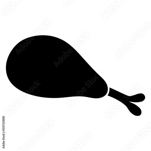 chicken drumstick solid icon