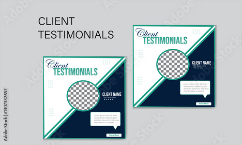 creative client testimonial template design