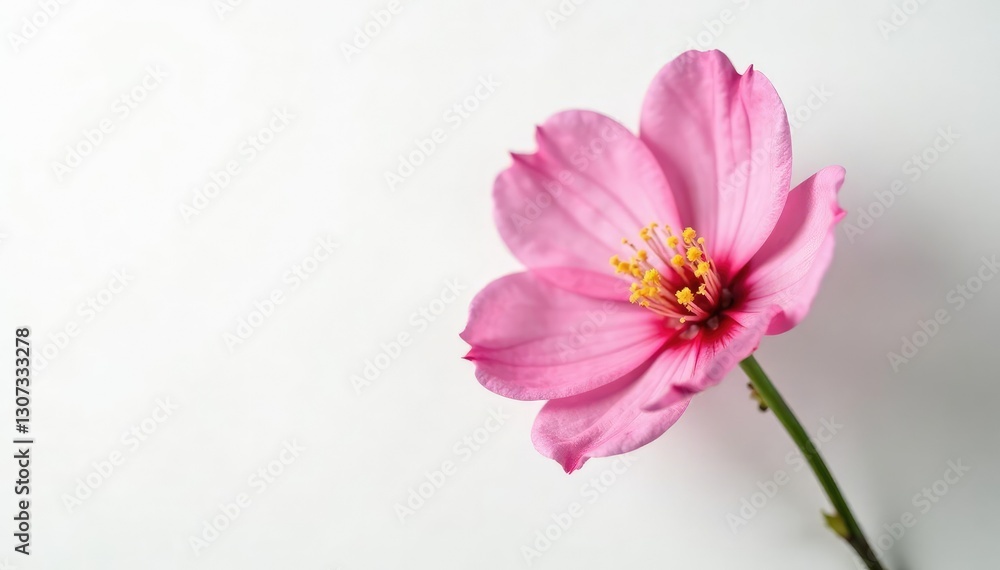 Simple yet elegant isolated flower on white background with soft focus, blossom, flowers Simple yet elegant isolated flower on white background with soft focus, blossom, flowers
