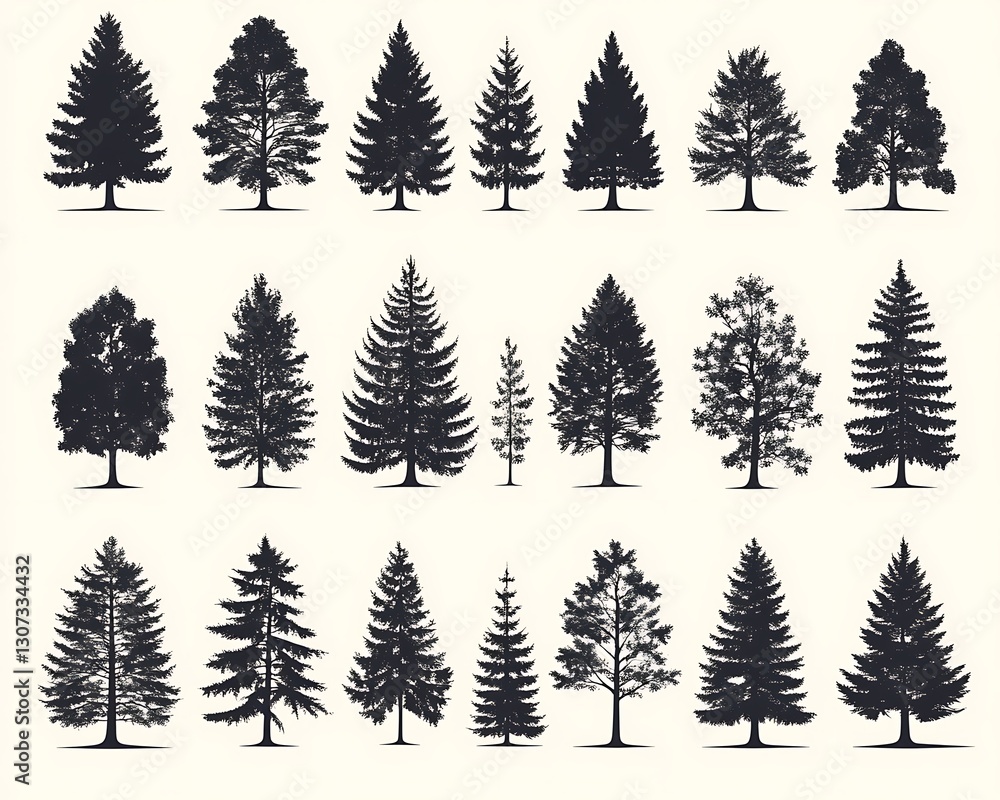 Forest Tree Silhouettes Forest Tree Silhouettes