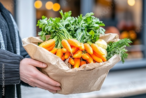 Recolecta de verduras frescas en un mercado de agricultores, una representación de la independencia financiera