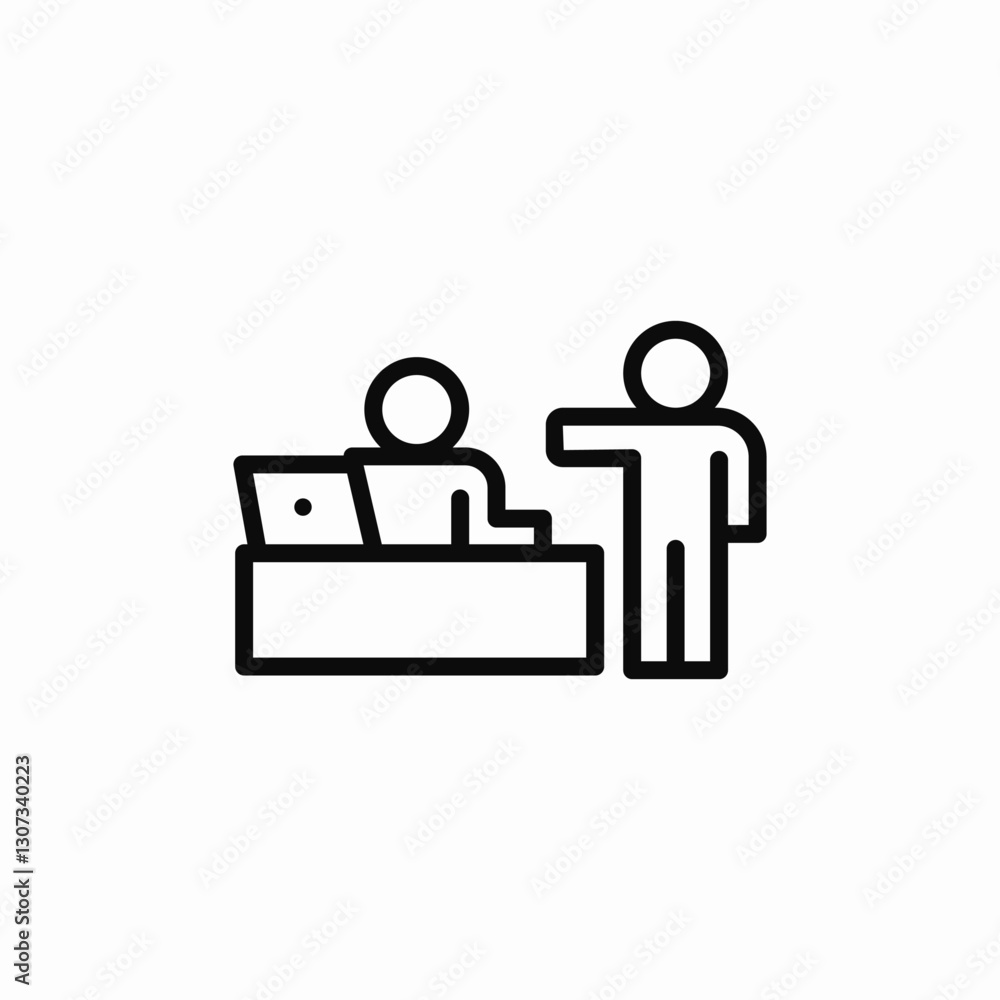 person work process icon vector sign person work process icon vector sign