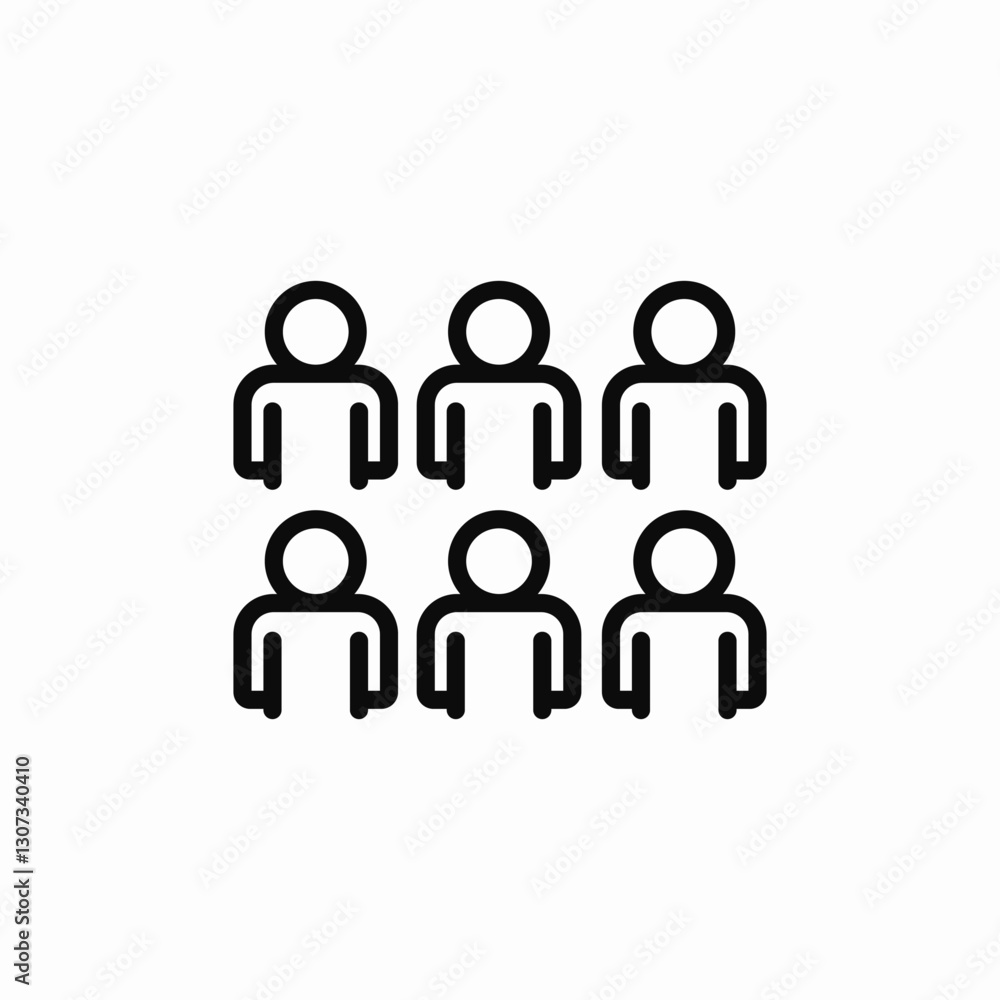 Team organization structure icon vector sign Team organization structure icon vector sign