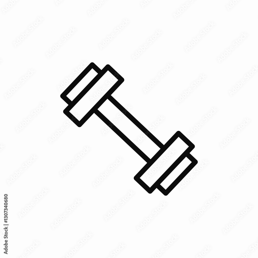Dumbbell fitness exercise icon vector sign Dumbbell fitness exercise icon vector sign