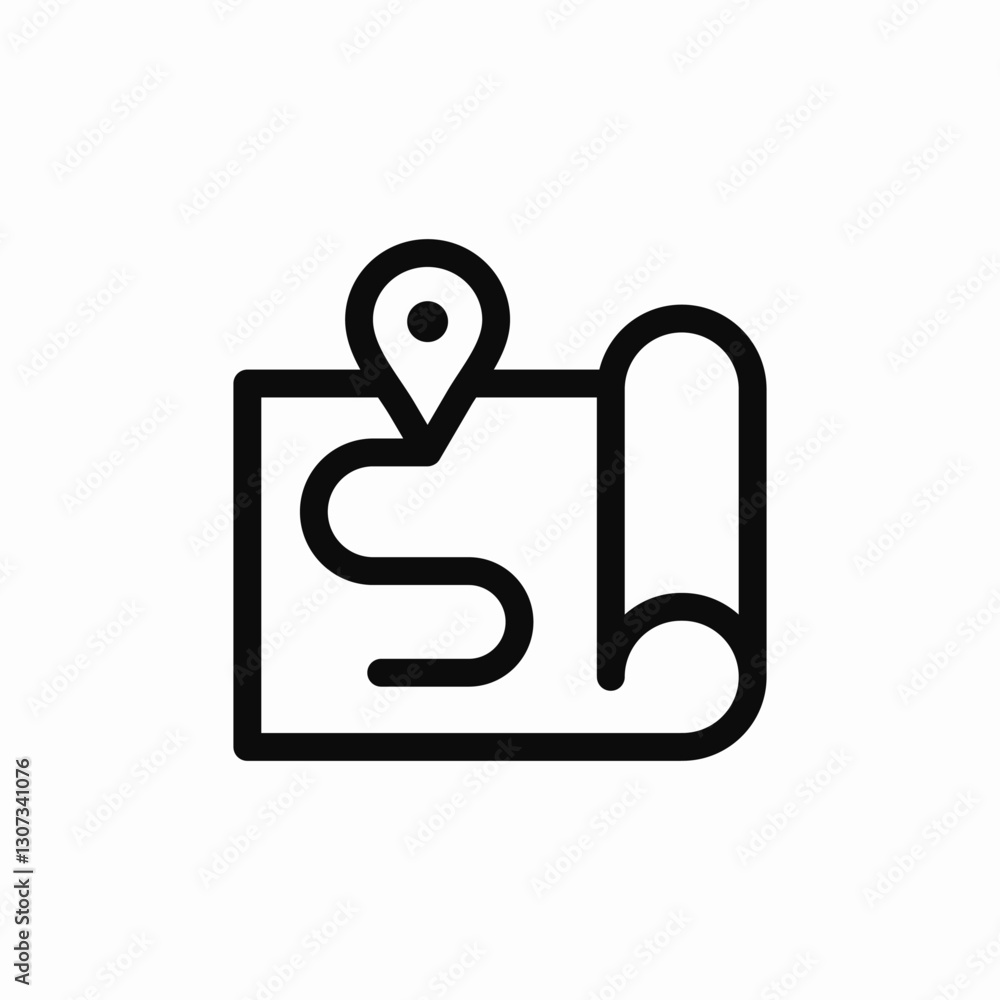 Map location guide icon vector sign Map location guide icon vector sign