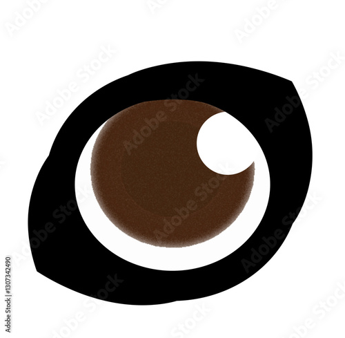 eye vector with eyeliner