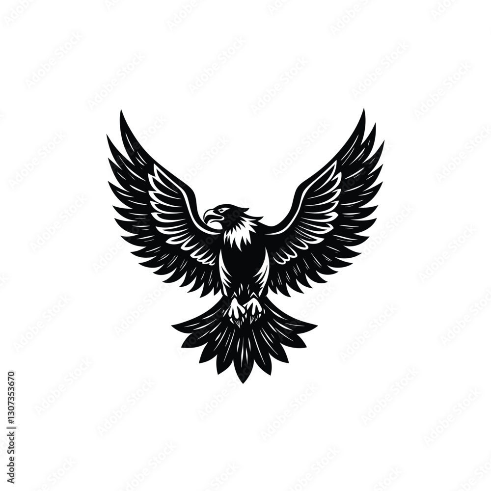 Flying Eagle Detailed Vector Silhouette Design | Eagle Vector Flying Eagle Detailed Vector Silhouette Design | Eagle Vector