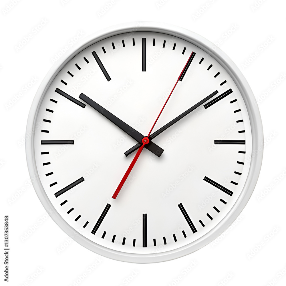 Modern White Wall Clock with Minimalist Design Modern White Wall Clock with Minimalist Design