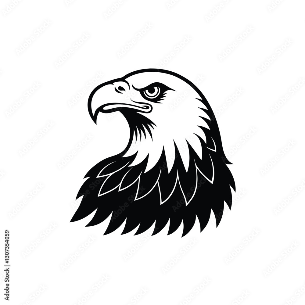 Obraz premium Flying Eagle Detailed Vector Silhouette Design | Eagle Vector 