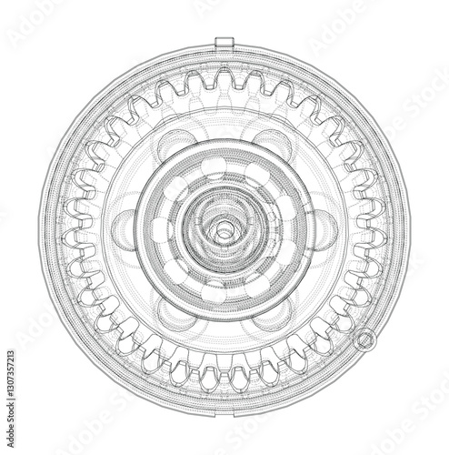 Wave Reducer. Vector illustration, 3d render