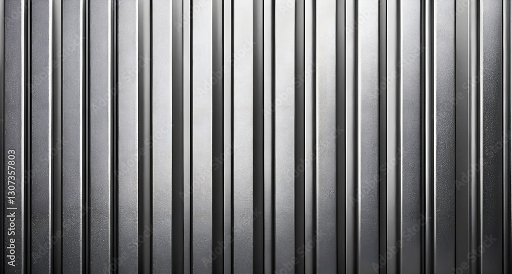 Obraz premium Close-up of a metallic surface featuring vertical stripes and a sleek, industrial finish.