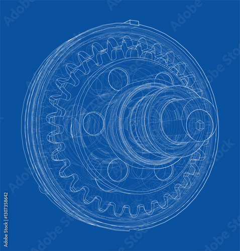 Wave Reducer. Vector illustration, 3d render