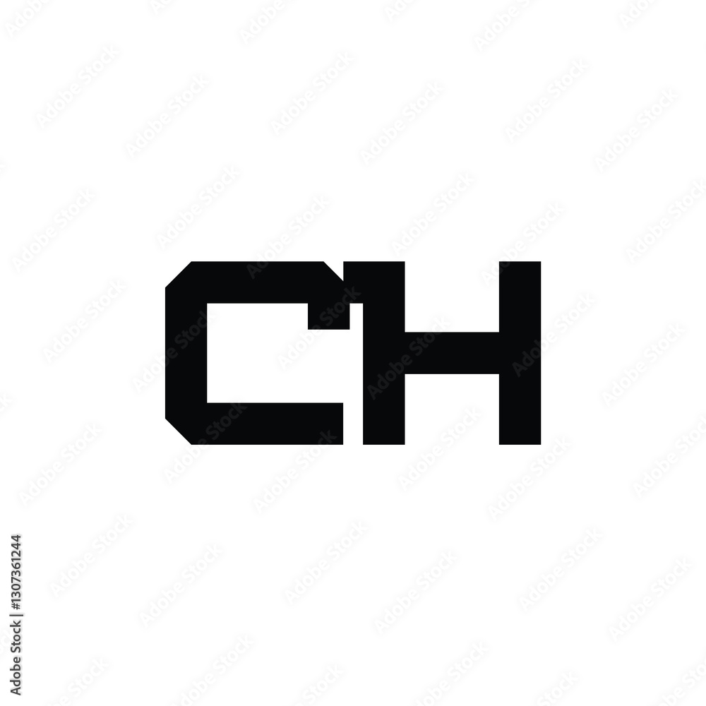 CH monogram logo design letter text name symbol monochrome logotype alphabet character simple logo CH monogram logo design letter text name symbol monochrome logotype alphabet character simple logo