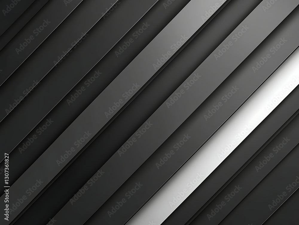 Obraz premium Diagonal Gray & White Stripes