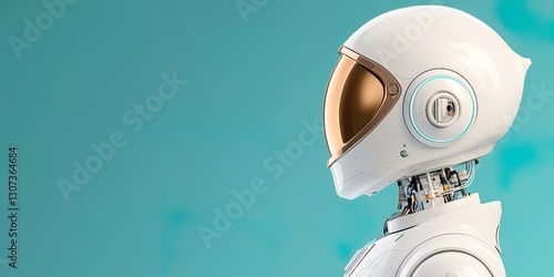 an astronaut robot looking ...