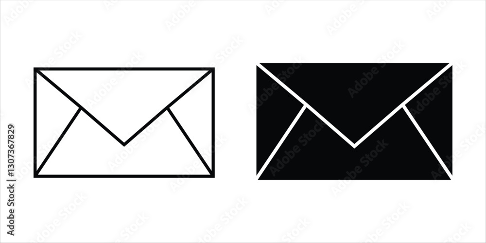 Envelope mail icon set. newsletter web buttons. close email letter outline vector symbol. flat thin e-mail pictogram on white background. send mail message line sign. Communication, Messaging, Social Envelope mail icon set. newsletter web buttons. close email letter outline vector symbol. flat thin e-mail pictogram on white background. send mail message line sign. Communication, Messaging, Social