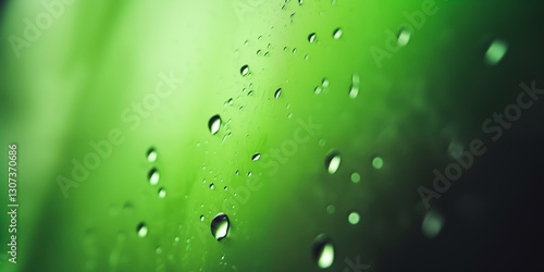 Wallpaper Mural Close-up view of water droplets on a vibrant green surface, highlighting nature's beauty. Torontodigital.ca