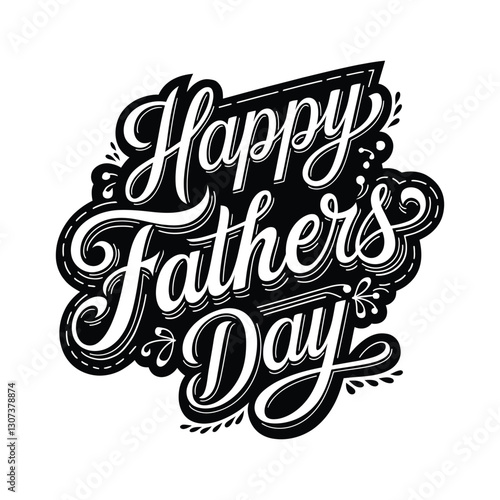 Happy Father's Day vector logo design, abstract Father's Day with love vector logo.