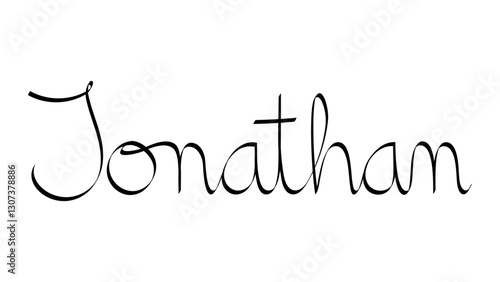 Tableau sur toile Black handwritten male name Jonathan