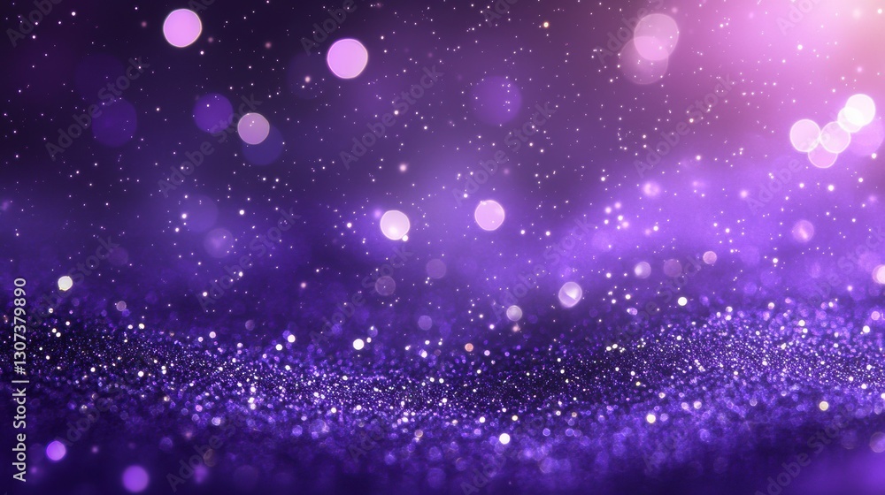 Obraz premium Abstract purple glitter bokeh background
