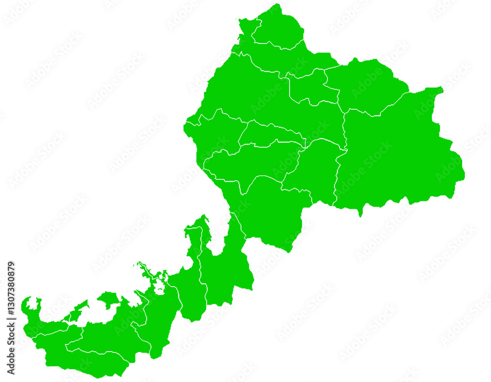 福井県 地図 グリーン イラスト 福井県 地図 グリーン イラスト