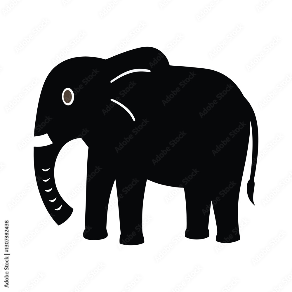Fototapeta premium elephant cartoon isolated on white background