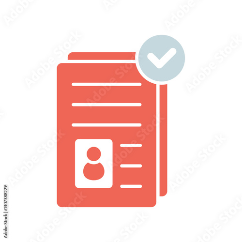 Icon a employment contract, isolated against a clean background.