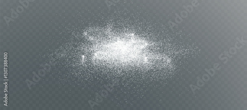  Powder, talc. Flour, sugar and salt texture isolated on transparent background. Dust, spices and seasonings effect, vector png.