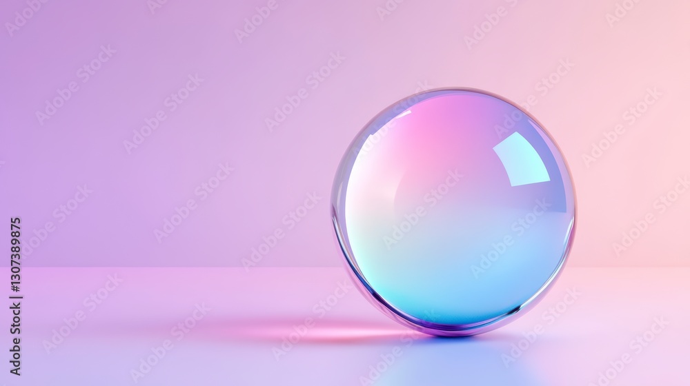 Pastel Gradient Sphere on Light Background Pastel Gradient Sphere on Light Background