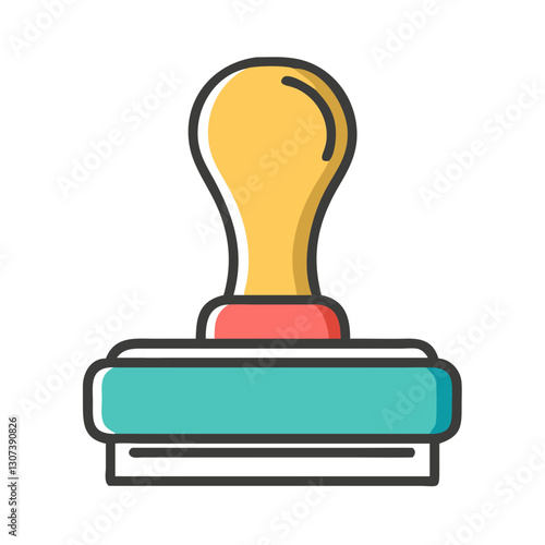 Rubber Stamp Icon Vector Illustration