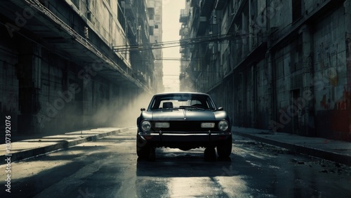 old car in the street