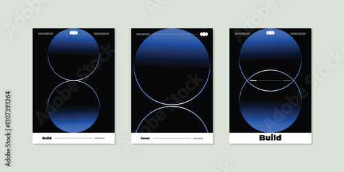 Abstract gradient poster background vector. Minimalist style cover template with vibrant geometric shapes collection. Ideal design for social media, cover, banner, flyer