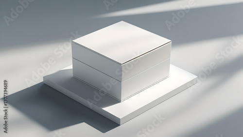 3d rendered illustration of a glass cube