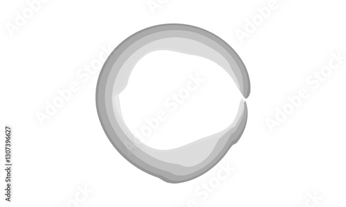 enso symbol isolated on white. Brushed round smear element.