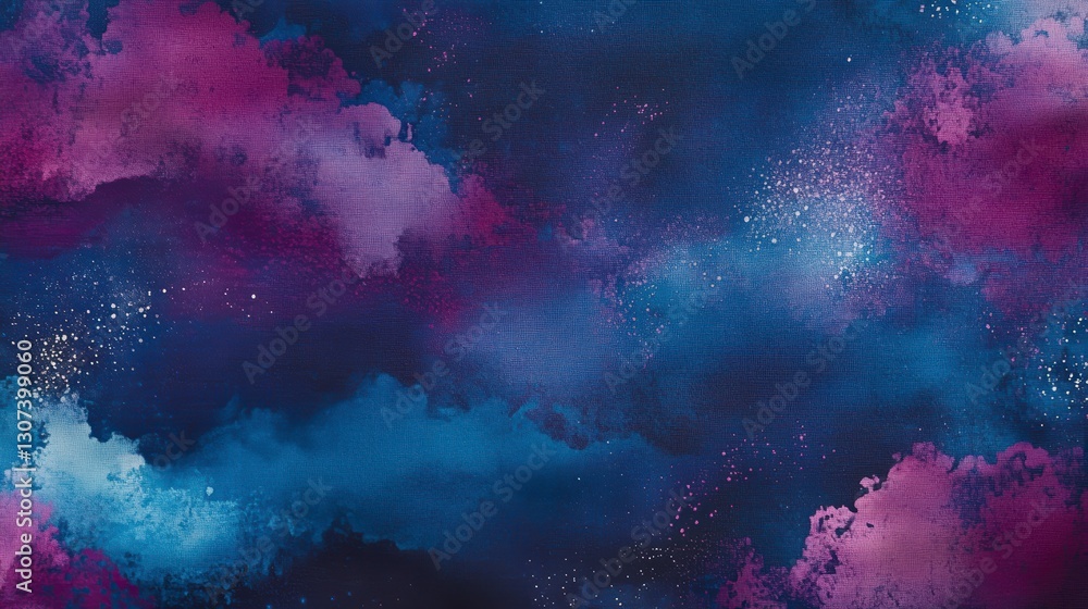 Fototapeta premium Abstract cosmic watercolor galaxy backdrop for design