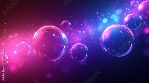 abstract background with glowing orbs and rich purple and blue gradients, futuristic style, artistic texture, minimalistic layout, professional design, modern and vibrant