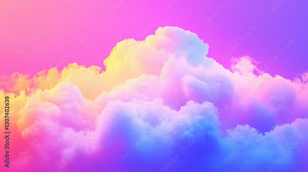 Abstract cloud shapes in pastel colors with gradients, studio lighting Abstract cloud shapes in pastel colors with gradients, studio lighting
