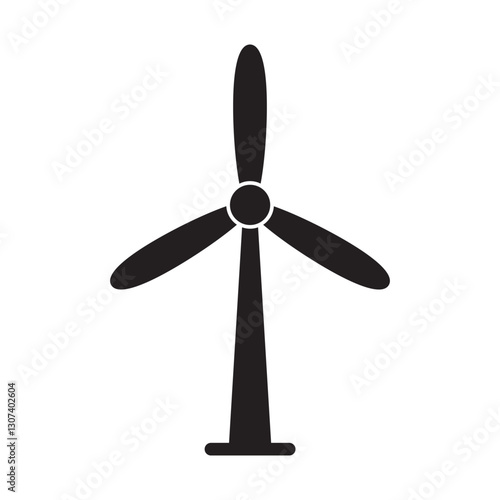 Eolic energy icon, wind energy icon. Renewable energy icon.