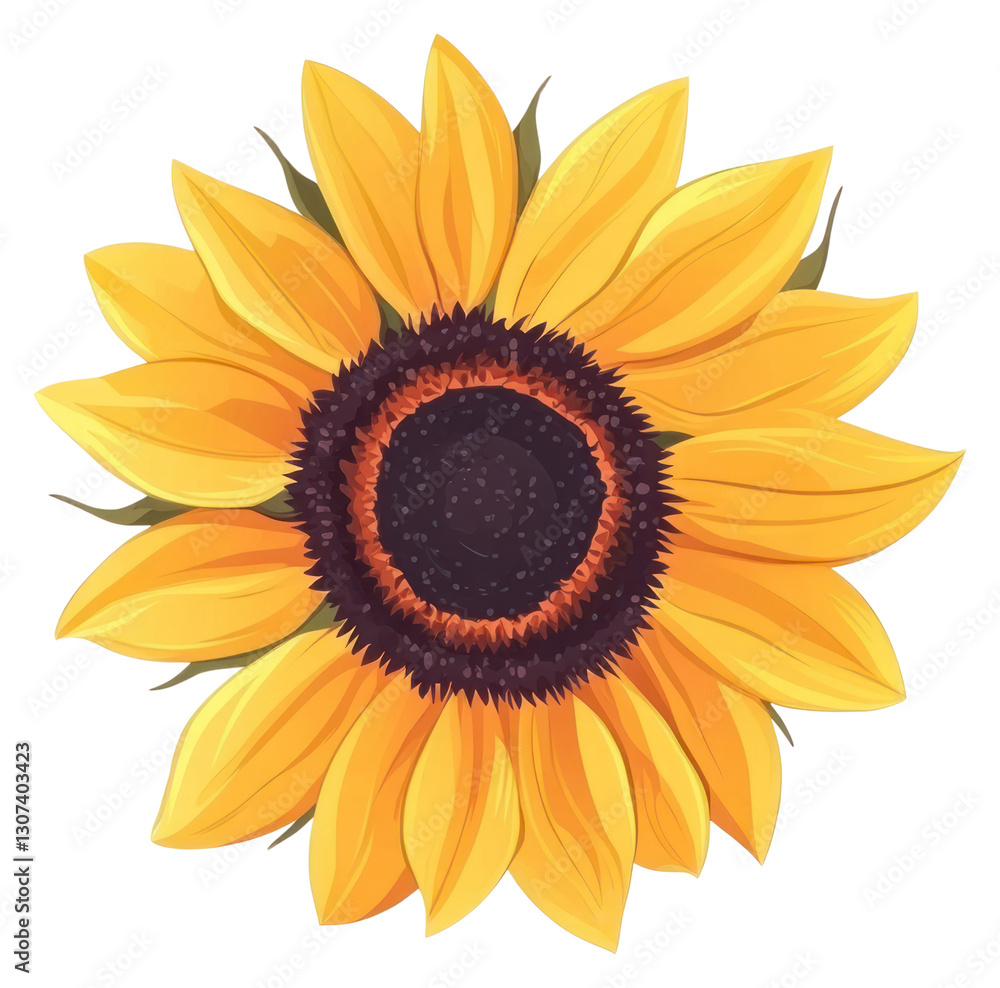 PNG Sunflower illustration asteraceae botanical. PNG Sunflower illustration asteraceae botanical.