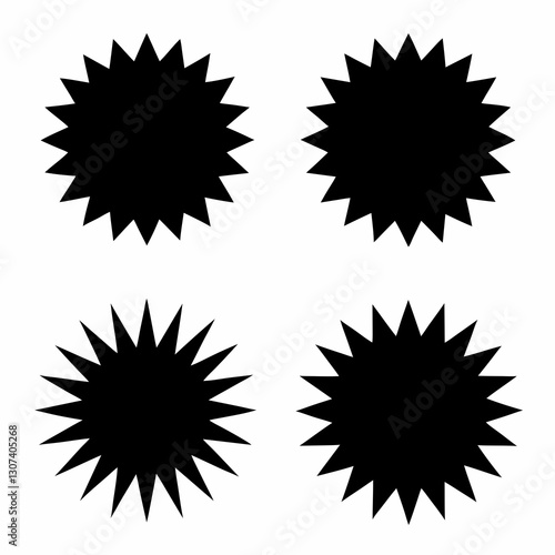 Burst Shape Vector Design.