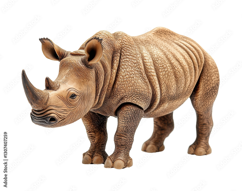 Fototapeta premium Realistic toy rhinoceros figurine