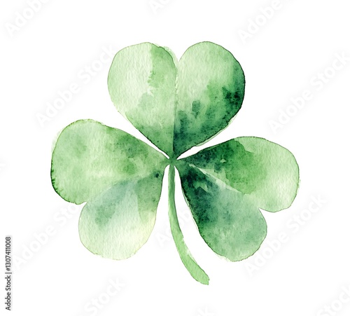 there is a green clover with a leaf on it