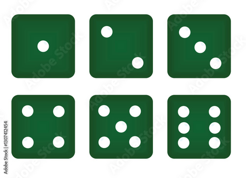 All dices numbers. vector illustration