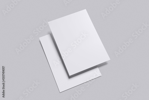 A4 Paper Flyer with grey background color for mockup template