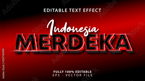 3D Merdeka Indonesia Text Effect