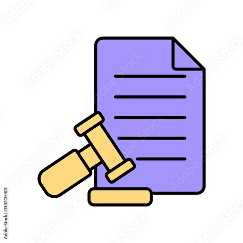 Icon a legal document, isolated against a clean background.